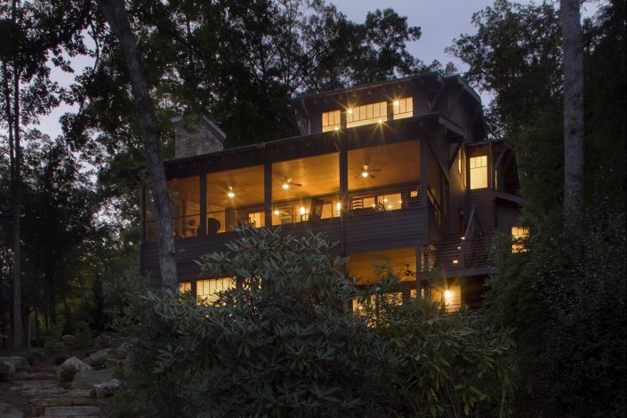 lakehouse porch, lake Summit, Scott W Bartholomew Architect