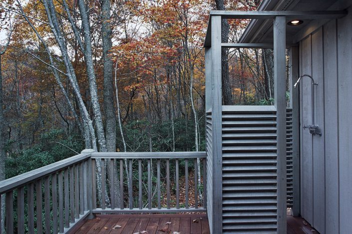 outdoor shower, asheville, Scott W Bartholomew Architect