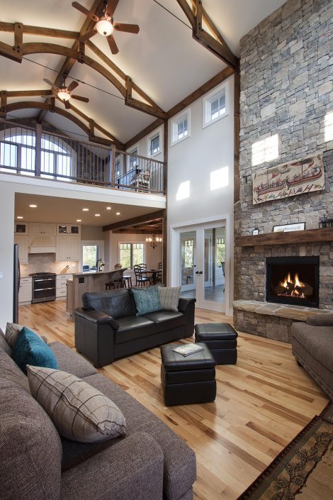 Living Room, Asheville, Scott W Bartholomew Architect