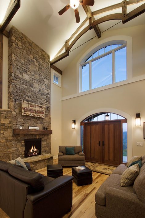 Stone Chimney, Asheville, Scott W Bartholomew Architect